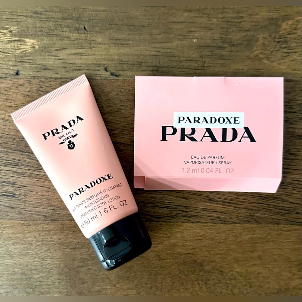 Prada Paradoxe body lotion and perfume set